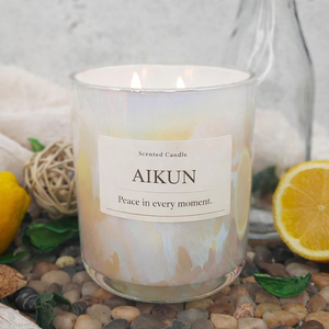 Velas Aromáticas AIKUN en Frascos de Vidrio, Velas de Aromaterapia de Lujo para Decoración del Hogar, Regalos para Bodas y Fiestas, Velas de Cera de Soja de Larga Duración - Product Image 2