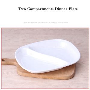 Vaisselle de restaurant servant 2 sections <span class=keywords><strong>compartiment</strong></span> divisé plaque de mélamine contrôle de l'alimentation plaques de portion de mélamine - Product Image 2