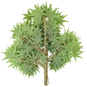 Cespuglio Artificiale di Foglie d'Acero Verde con Fogliame Denso per Paesaggistica Interna ed Esterna e Decorazione Vasi Domestici - Product Image 3