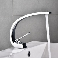 Robinets de lavabo montés sur le pont, Style moderne hôtel à poignée unique, couleurs 1 pièce