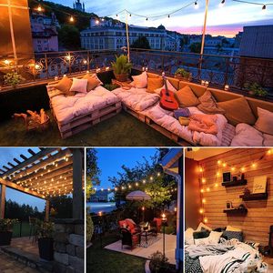 Guirnalda de Luces Solares Profesionales para Exteriores con Clasificación IP65, Guirnalda de Luces G45 de 100 m, 50 m, 20 m, 15 m, Decoración para Fiestas y Glamping - Product Image 4
