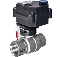 Vanne à boisseau sphérique motorisée électrique intelligente OEM à installation rapide, mini BSP NPT 2 voies, en laiton inoxydable UPVC, pour contrôle de l'eau, IP67