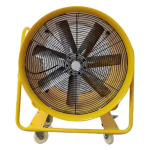 黄色24 "600毫米工业鼓风机通风可移动24英寸室外排气扇/室外风扇/鼓风机
