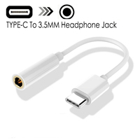 Port adaptateur de Type C USB-C vers prise Audio Aux 3.5MM, câble d'écouteurs, câbles USB de type c
