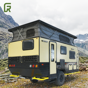 Mini caravana de lujo híbrido eléctrico de doble eje Panel Solar RV con estilo moderno para acampar al aire libre todoterreno remolque de fibra de vidrio - Product Image 1