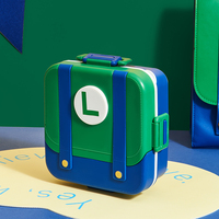 Boîte à lunch mignonne de style sac à dos pour enfants, conteneur alimentaire bento en acier inoxydable 304, 3 compartiments, boîte à lunch scolaire