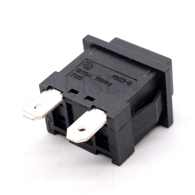 PBS2-5 T125 on OFF Plastic Push Button Switch Black 12(10)A 250VAC for Car