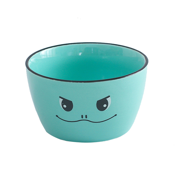 Wholesale cute Japanese and Korean small ceramic ramen bowl rice bowl for gift kids