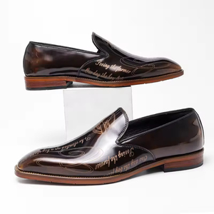 Chaussures en cuir pour hommes, automne-hiver, douces, confortables, antidérapantes, imperméables, isolantes, fermeture à boucle et crochet, bureau, carrière, haute qualité - Product Image 2