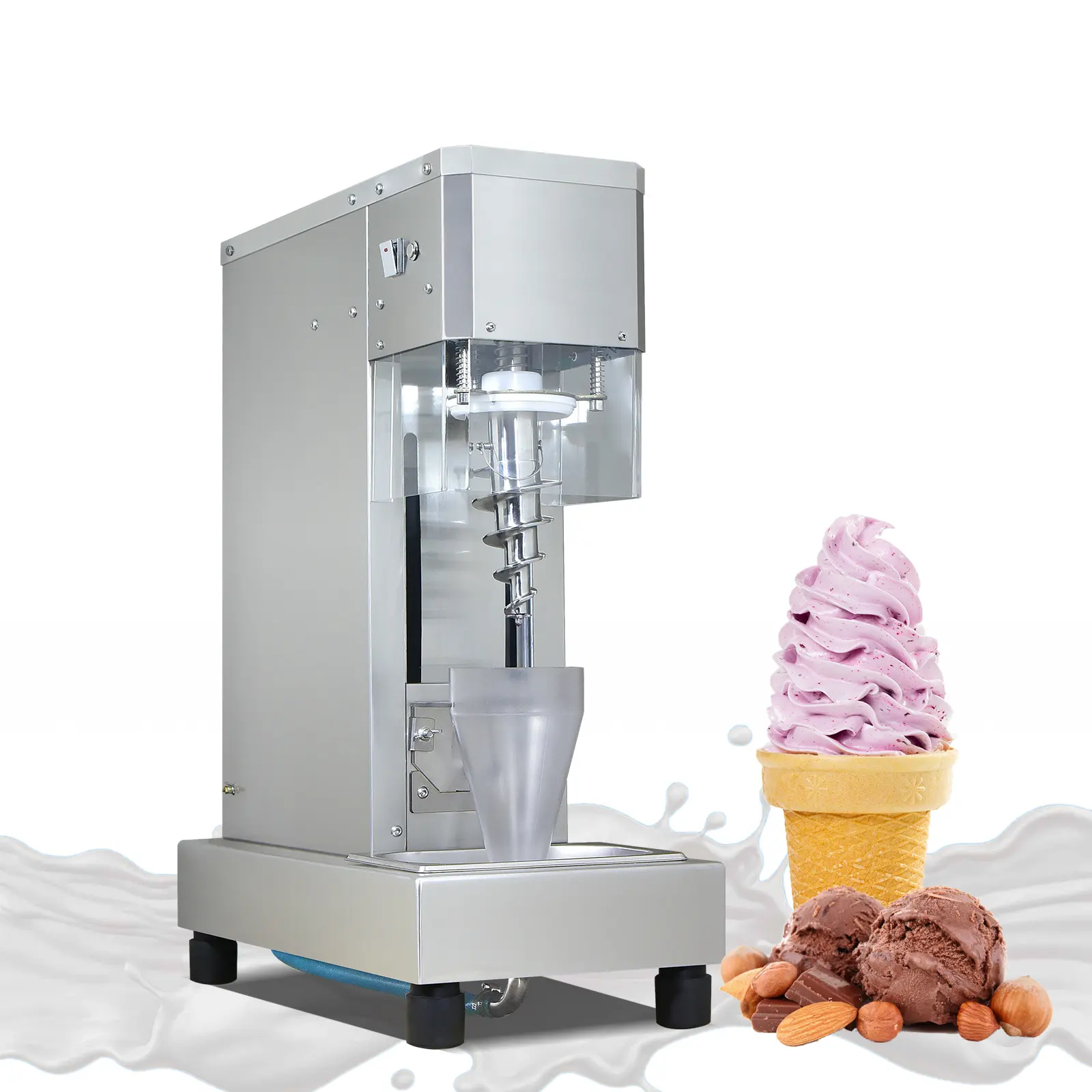 무료 배송 문 진짜 신선한 소용돌이 드릴 아이스크림 블렌더/소용돌이 냉동 요구르트 아이스크림 기계/리얼 과일 아이스크림 믹서