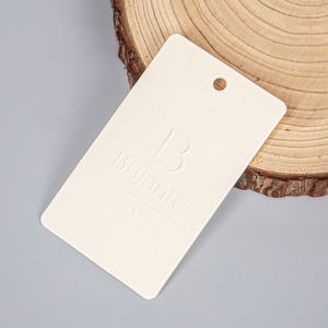 Moda Offwhite 3D en relieve Hang Tag Swing String Special Art Paper Etiqueta reciclada <span class=keywords><strong>para</strong></span> bolsos Prendas de vestir Zapatos - Product Image 5