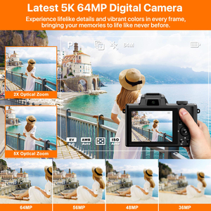 Caméra de vlogging Sonida Professional 5K-30FPS 256 Go avec capteur CMOS, zoom optique 5x et écran <span class=keywords><strong>tactile</strong></span> de 3,0 pouces - Product Image 5