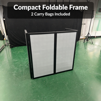 Cabine DJ portable avec façade LED, 2592 pixels LED RGB, écran pixel couleur pleine, contrôle DMX, équipement de scène DJ pliable