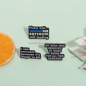 Broche de cita <span class=keywords><strong>en</strong></span> inglés Snarky con broche de barra de progreso de sarcasmo para el Día de San Valentín Pascua y regreso a la escuela Artesanía de metal - Product Image 4