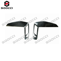 TAKD Cache-ventilations latérales de pare-chocs avant en fibre de carbone sèche, garnitures de prise d'air, enjoliveurs de conduits d'air pour feux antibrouillard pour BMW G20 G21 LCI 330i M340i