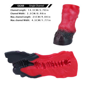 GEEBA Masturbateur en forme de <span class=keywords><strong>sabot</strong></span> d'âne rouge Unique Fantasy Animal Design Silicone Adult Sex Toy Masturbateur pour hommes - Product Image 6