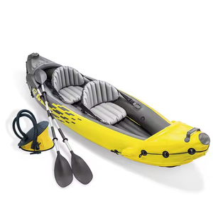Haute flottabilité gonflable 2 personnes Portable pliable pêche bateau à rames pédale entraînement PVC extérieur Rafting rapide étanche <span class=keywords><strong>Kayak</strong></span> - Product Image 3