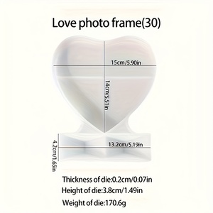 Fai da te due dimensioni di love Photo Frame stampi in Silicone stile moderno e semplice decorazione per la casa in resina epossidica artigianato - Product Image 6