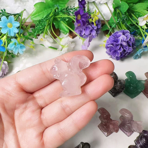 <span class=keywords><strong>Prix</strong></span> de gros 30mm mignon mélange naturel cristal de Quartz pierre de guérison artisanat cristaux écureuil Figure pour la décoration - Product Image 1