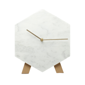Orologio <span class=keywords><strong>da</strong></span> <span class=keywords><strong>parete</strong></span> in marmo pietra esagonale decorativo <span class=keywords><strong>casa</strong></span> di lusso - Product Image 1