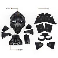 Action Union Mesh Foam Liner Multi-fonction Outdoor Safety Camouflage Modular Tactical Mask Full Face Helmet with Fan Deluxe