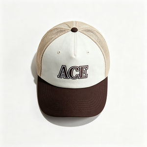 Gorra Trucker de Moda con Malla y Lona Bicolor Bordada ACE al por Mayor, Ajustable con Cierre a Presión, Unisex, para Uso Diario y Ropa Urbana - Product Image 2