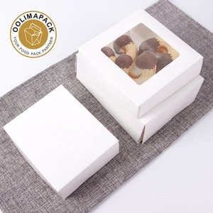 Tùy Chỉnh In Ấn Gấp Sinh Thái Thân Thiện Giấy Phân Hủy Sinh Học <span class=keywords><strong>Muffin</strong></span> Cupcake Box Hộp Quà Tặng Cho Thực Phẩm Bánh Bánh Với Cửa Sổ Rõ Ràng - Product Image 6