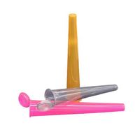 Tubes en plastique PP transparents 19*116 mm, tubes coniques à sécurité enfant avec bouchon à pression et couvercle, flacon compressible