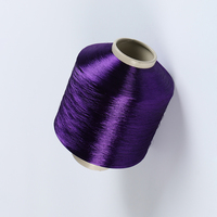 Fil texturé en polyester FDY 150/48 SD RW NIM AA 150D 48F Fil brillant torsadé certifié OKEO-TEX pour étiquettes tissées Tricotage et couture