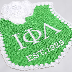 Parche bordado personalizado de tamaño pequeño, termoadhesivo, con logotipo de letras de carreras, para ropa, para organización de lotes y personalización. - Product Image 3