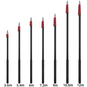 Asta Telescopica Multifunzione in Alluminio con Testa Filettata Universale a 5 Sezioni, 5,4m, per Pulizia Finestre, Ecologica - Product Image 3