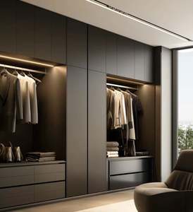 Armoire de rangement moderne et minimaliste avec montage facile, charnières à fermeture douce, tringle de suspension pour chambre à coucher, hôtel, bon prix, nouveau produit - Product Image 4