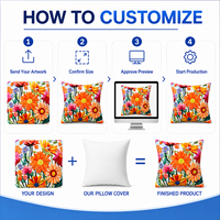 Housse de coussin Daisy élégante à motif floral, carrée, pour chaise, bureau, chambre d'amis – Vente directe usine