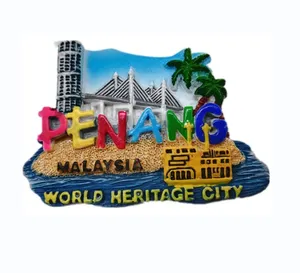 Resin Malaysia Pennsylvania 3D refrigerator magnets Travel souvenirs Home and kitchen decoration magnetic stickers