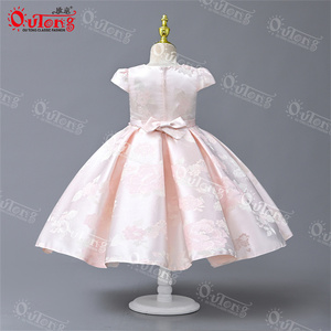 Yoliyolei 2023 Vestido de Fiesta Largo de Satén de Poliéster/Algodón para Niñas, Elegante Vestido de <span class=keywords><strong>Princesa</strong></span> <span class=keywords><strong>Rosa</strong></span> para Banquete de Boda - Product Image 2