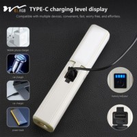 Linterna de camping de temperatura de 3 colores recargable con 4 modos de luz Luces de camping plegables LED 4 paneles plegables