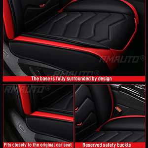Fundas de Asiento para Automóviles de 5 Plazas, Cojines Protector de Asientos, Funda de Asiento de Coche Completa de Cuero PU Universal - Product Image 5