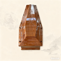 Cercueil Traditionnel Européen en Bois de Paulownia pour Adultes – Cercueil Funéraire Digne pour Cérémonies Paisibles – Options Personnalisables – Écologique