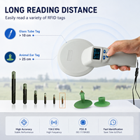 Lector de Microchip RFID Portátil de 134.2KHz FDX-B para Ganado, Escáner de Etiquetas de Vidrio para Animales, Lector de Chips para Ganado
