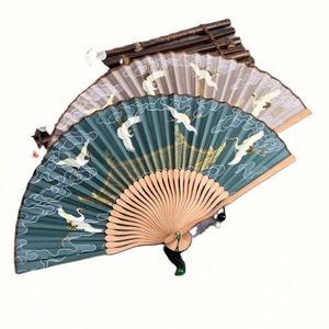 Classic Traditional Bamboo Handle <b>Mini</b> <b>Hand</b> Fan with Custom Printed Design for Promotion - Product Image 1