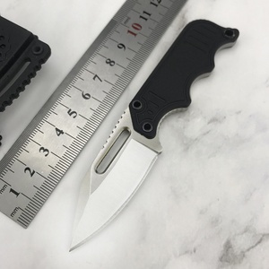 Mini couteau de survie d'extérieur à lame fixe droite, Full TANG, portable, pour camping et chasse, manche G10, DIY OEM, 5Cr15MoV, 53-57HRC - Product Image 6