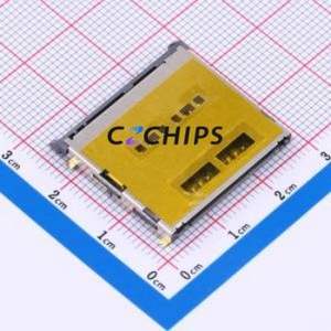 SD-404-ACP19 SD Card / Memory Card Connector SMD Connector Plug-In Type Standard SD Card Card Holder 2.95mm - Product Image 1