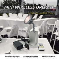 Nueva Luz de Proyección LED Pinspot Mini de 10W Recargable a Batería, IP33 DMX512 Ra90, Aleación de Aluminio Blanca para Escenario