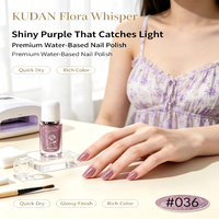 KUDAN Vernis à ongles pour enfants en flacon rose, sans danger, brillant, couleur intense, sans irritation, étiquette privée personnalisée pour les grossistes de produits de beauté UE et États-Unis