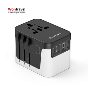 CE Type C Wall Fast <strong>Adapter</strong> EU/AUS/<strong>UK</strong>/US <strong>Plug</strong> with Socket Universal International Travel <strong>Adapter</strong> 6 Outlets 2 USB 3 Type C - Product Image 2