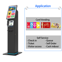 Kiosco de autoservicio personalizado de fábrica para dispensar tarjetas SIM, tarjetas de regalo, tarjetas de juego, tarjetas de transporte y tarjetas prepago para recargas.