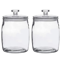Grandes bocaux de conservation en verre transparent vides de 2L, 3L, 5L, 8L, 10L, 12L avec couvercle hermétique en verre, en vente