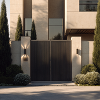 Portail battant automatique moderne en aluminium pour villas, avec interphone, écologique, marque SHUNUO, garantie 2 ans, vente en gros aux Philippines