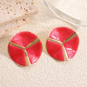 Pendientes de Aro con Diseño de Gota de Aceite de Jingciren Boutique, Nuevos, Modernos, Combinables con Todo, Ligeros, de Lujo, Elegantes - Product Image 3
