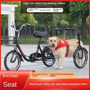 Chien marche tricycle vélo chien marche Husky exercice formateur chien tirant personne tirant chariot multifonctionnel vélo
